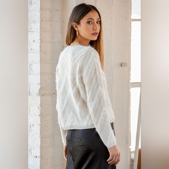 VERO MODA Lorissa Beige Multi Knit Long Sleeve Sweater Size XS - Picture 5 of 12